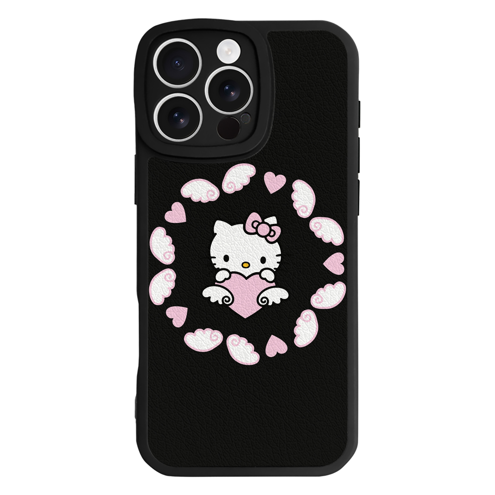 （画像用） Hello Kitty ハローキティ 【iPhone 16シリーズ対応】シリコンスマホケース（レザー調） 材質：シリコン